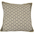 Artisan Hand Loomed Cotton Square Pillow - Gray with Yellow Stitching - 24" - ARCADIA HOME
